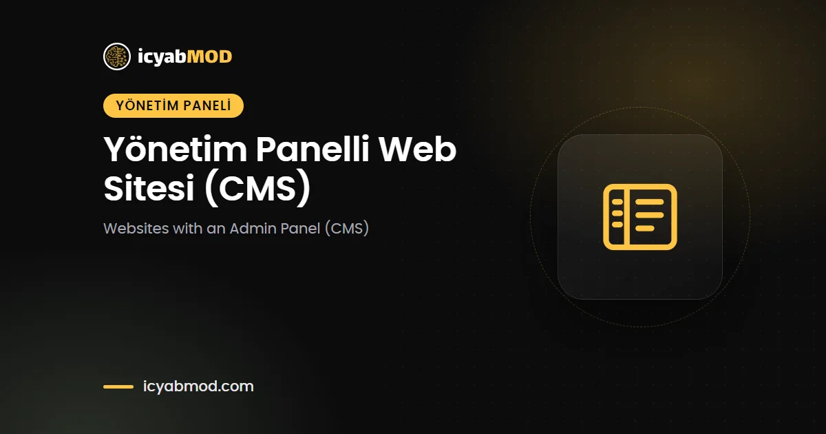 Yönetim Panelli Web Sitesi (CMS)